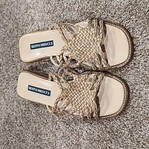 Sesto Meucci woven leather slide